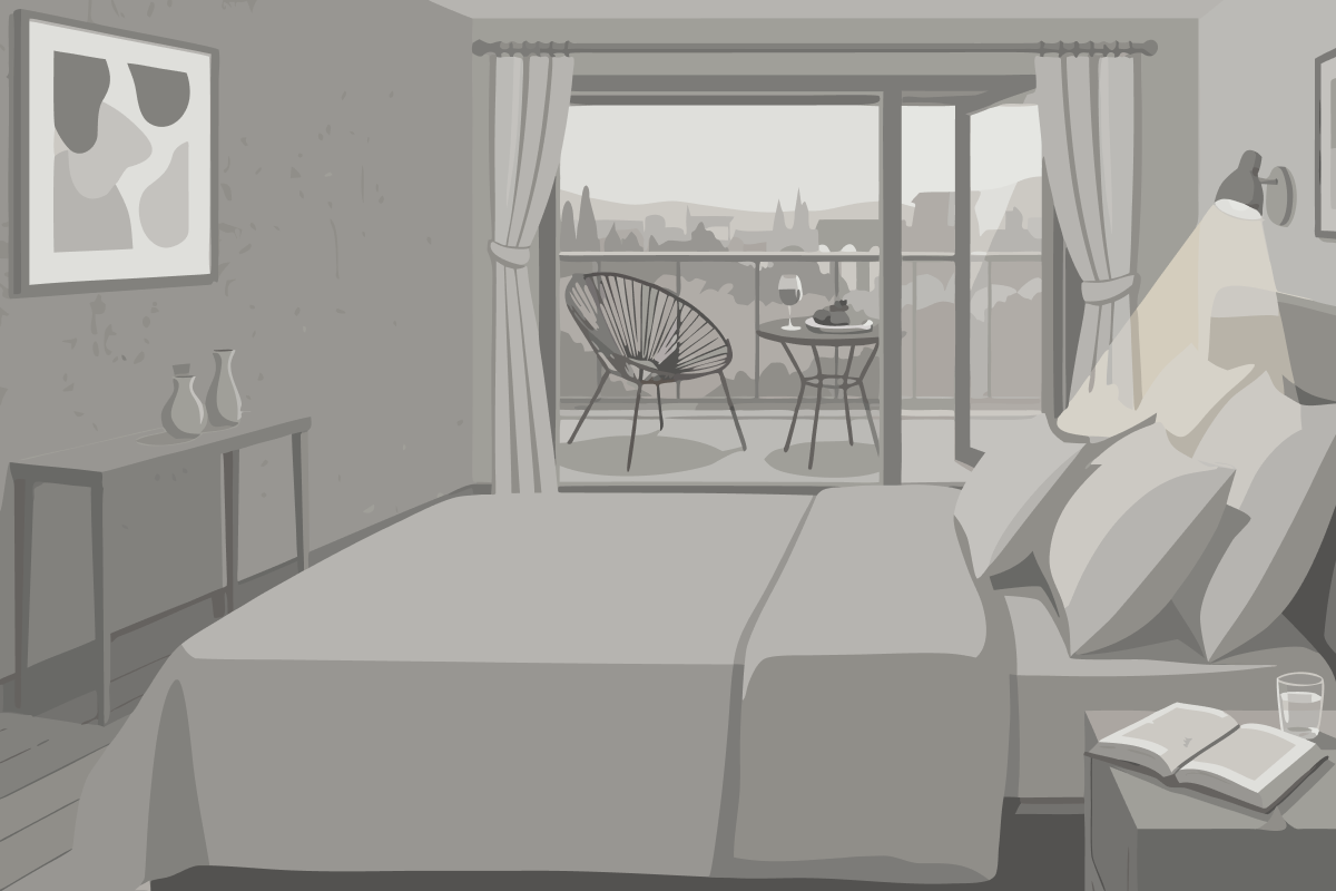Luxus-Suite mit Kingsize-Bett